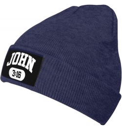 John 3:16 Christian Faith Believer Jesus Beanie Hat Women Knitted Hat Skull Cap Men Knit Slouchy Hat Black Navy Blue $11.58 S...