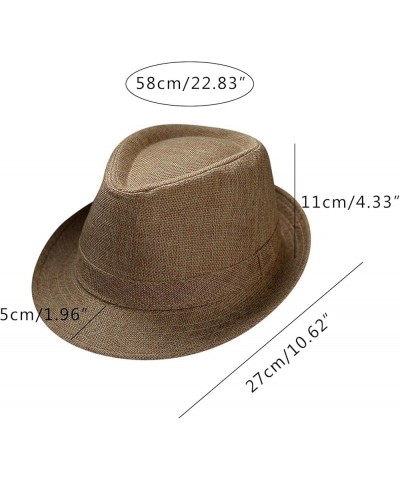 Men and Women Retro Jazz Hat Soild British Sun Hat Travel Sun Hat Bag Women Beach Red $6.84 Sun Hats