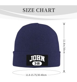 John 3:16 Christian Faith Believer Jesus Beanie Hat Women Knitted Hat Skull Cap Men Knit Slouchy Hat Black Navy Blue $11.58 S...