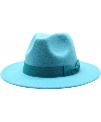 Autumn Wool Fedora Hat for Women Solid Formal Wedding Decorate Man Panamas Street Dance Cap Fedoras White1 $19.27 Fedoras