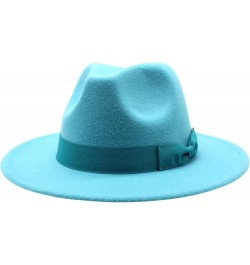 Autumn Wool Fedora Hat for Women Solid Formal Wedding Decorate Man Panamas Street Dance Cap Fedoras White1 $19.27 Fedoras