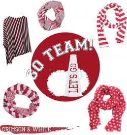 Women's Game Day Sports Team Apparel Jersey Scarf Crimson $10.24 Scarves