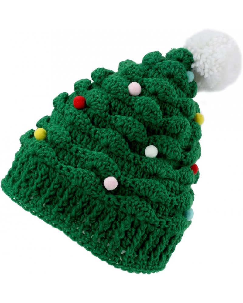 Christmas Tree Hat, Cute Unisex Christmas Knitted Crochet Hat Green Beanie Santa Hat for Women Men Adults Party Daily Wear $1...