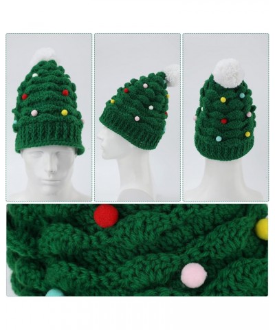 Christmas Tree Hat, Cute Unisex Christmas Knitted Crochet Hat Green Beanie Santa Hat for Women Men Adults Party Daily Wear $1...