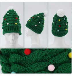 Christmas Tree Hat, Cute Unisex Christmas Knitted Crochet Hat Green Beanie Santa Hat for Women Men Adults Party Daily Wear $1...