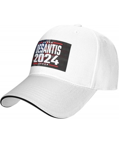 Ron-Desantis for President 2024-Desantis Campaign Baseball Cap Men Ponytail Hat Women Dad Hat Trucker Hat Black White $10.58 ...