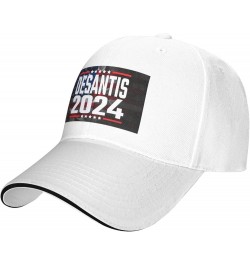 Ron-Desantis for President 2024-Desantis Campaign Baseball Cap Men Ponytail Hat Women Dad Hat Trucker Hat Black White $10.58 ...