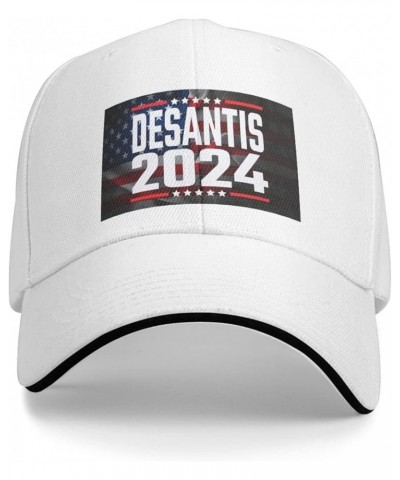 Ron-Desantis for President 2024-Desantis Campaign Baseball Cap Men Ponytail Hat Women Dad Hat Trucker Hat Black White $10.58 ...