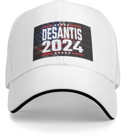 Ron-Desantis for President 2024-Desantis Campaign Baseball Cap Men Ponytail Hat Women Dad Hat Trucker Hat Black White $10.58 ...