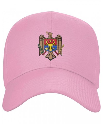 Coat of arms of Moldova Dad Hat Outdoor Trucker Hat Unisex Classic Baseball Cap Adjustable Cascade Black Pink $14.32 Baseball...