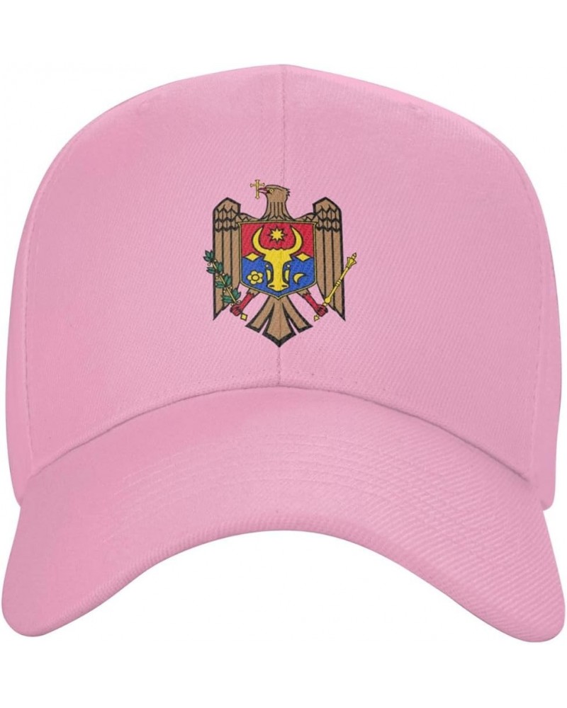 Coat of arms of Moldova Dad Hat Outdoor Trucker Hat Unisex Classic Baseball Cap Adjustable Cascade Black Pink $14.32 Baseball...