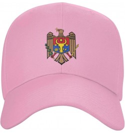 Coat of arms of Moldova Dad Hat Outdoor Trucker Hat Unisex Classic Baseball Cap Adjustable Cascade Black Pink $14.32 Baseball...