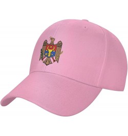 Coat of arms of Moldova Dad Hat Outdoor Trucker Hat Unisex Classic Baseball Cap Adjustable Cascade Black Pink $14.32 Baseball...