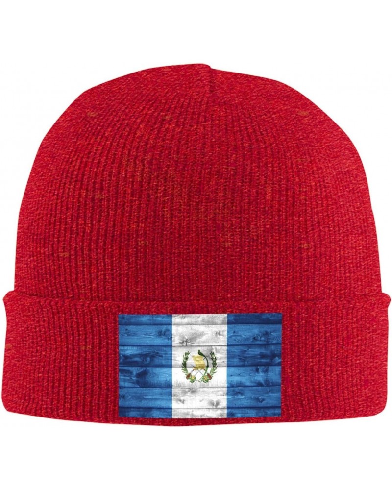 Guatemala Flag Beanie Hat Skull Knit Warm Cap Women Men Soft Stretch for Winter4 Red $13.21 Skullies & Beanies