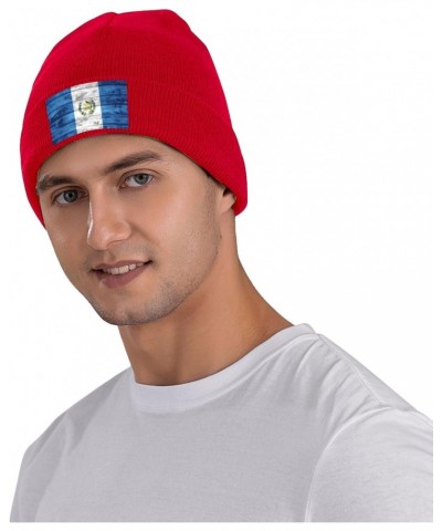 Guatemala Flag Beanie Hat Skull Knit Warm Cap Women Men Soft Stretch for Winter4 Red $13.21 Skullies & Beanies