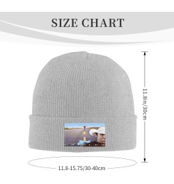 Beanie Hats Unisex Warm Winter Softknit Caps Hat Headwear Head Wrap Cap for Men Women Black Gray $10.64 Skullies & Beanies