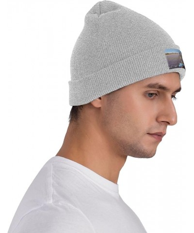 Beanie Hats Unisex Warm Winter Softknit Caps Hat Headwear Head Wrap Cap for Men Women Black Gray $10.64 Skullies & Beanies