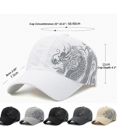 Dragon Baseball Cap Quick-Drying Breathable Mesh Cap, Baseball Cap for Men Women, Adjustable Fit - for Casual Wear White $13....