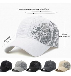 Dragon Baseball Cap Quick-Drying Breathable Mesh Cap, Baseball Cap for Men Women, Adjustable Fit - for Casual Wear White $13....