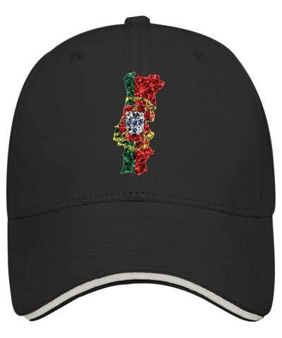 Flag Map Mesh Portugal Baseball Hats Vintage Golf Hat for Women Gift for Son Golf Black $10.52 Baseball Caps