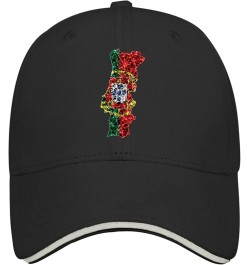 Flag Map Mesh Portugal Baseball Hats Vintage Golf Hat for Women Gift for Son Golf Black $10.52 Baseball Caps