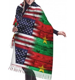 Us Burkina Faso America Flag Embrace Elegance Fringed Scarf Comfort Luxury Warm 27inÃ—77in $17.42 Scarves