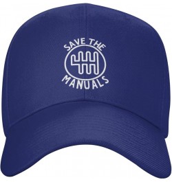 Save The Manual Hats for Men Pre-Curve Brim Visor Classic Baseball Cap Cool Black Dad Hat Adjustable Blue $11.47 Baseball Caps