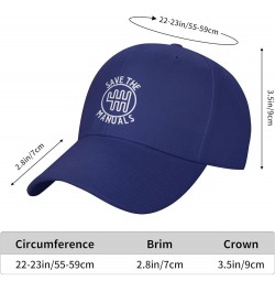 Save The Manual Hats for Men Pre-Curve Brim Visor Classic Baseball Cap Cool Black Dad Hat Adjustable Blue $11.47 Baseball Caps