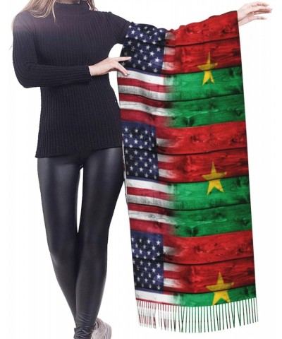 Us Burkina Faso America Flag Embrace Elegance Fringed Scarf Comfort Luxury Warm 27inÃ—77in $17.42 Scarves