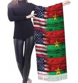 Us Burkina Faso America Flag Embrace Elegance Fringed Scarf Comfort Luxury Warm 27inÃ—77in $17.42 Scarves