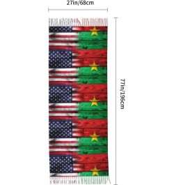 Us Burkina Faso America Flag Embrace Elegance Fringed Scarf Comfort Luxury Warm 27inÃ—77in $17.42 Scarves