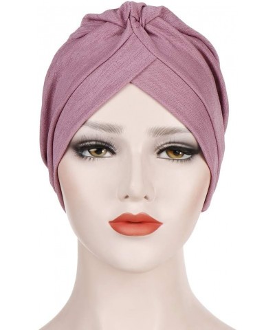 Muslim Women Indian Turban Hat Chemo Cancer Cap Beanie Caps Headwear Head Wrap Women Muslim Scarf Caps Twist Head Wrap Black ...