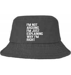 I'm Not Arguing I'm Just Explaining Why I'm Right Bucket Hats Bucket Hat Funny Womens Hats for Vacation Accessories Wash Blac...