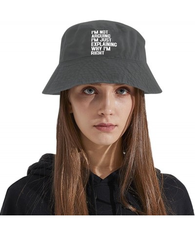 I'm Not Arguing I'm Just Explaining Why I'm Right Bucket Hats Bucket Hat Funny Womens Hats for Vacation Accessories Wash Blac...