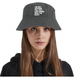 I'm Not Arguing I'm Just Explaining Why I'm Right Bucket Hats Bucket Hat Funny Womens Hats for Vacation Accessories Wash Blac...