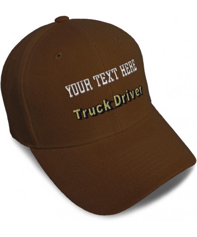 Baseball Cap Truck Driver Bumper Acrylic Diesel Dad Hats for Men and Women Brown Personalized Text Here $11.72 Baseball Caps