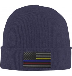 Mesh Style United States Thin Line Red Blue Yellow Flag Beanie Hat for Men Women Soft Cozy Skull Cap Winter Warm Knit Hats $9...