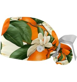 2 Packs Gourd Shaped Working Cap with Buttons Sweatband Fruit Orange Scrub Cap for Women Men Color 9 $13.19 Skullies & Beanies