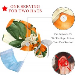 2 Packs Gourd Shaped Working Cap with Buttons Sweatband Fruit Orange Scrub Cap for Women Men Color 9 $13.19 Skullies & Beanies