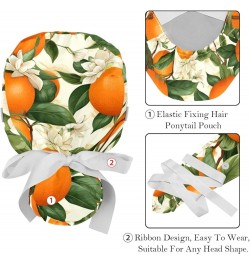 2 Packs Gourd Shaped Working Cap with Buttons Sweatband Fruit Orange Scrub Cap for Women Men Color 9 $13.19 Skullies & Beanies