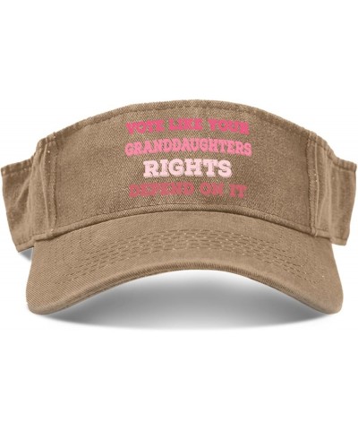 Vote Like Your Granddaughters Rights Depend On It Hat Visors for Women Baseball Caps Stylish Running Pigment Khaki $8.78 Visors