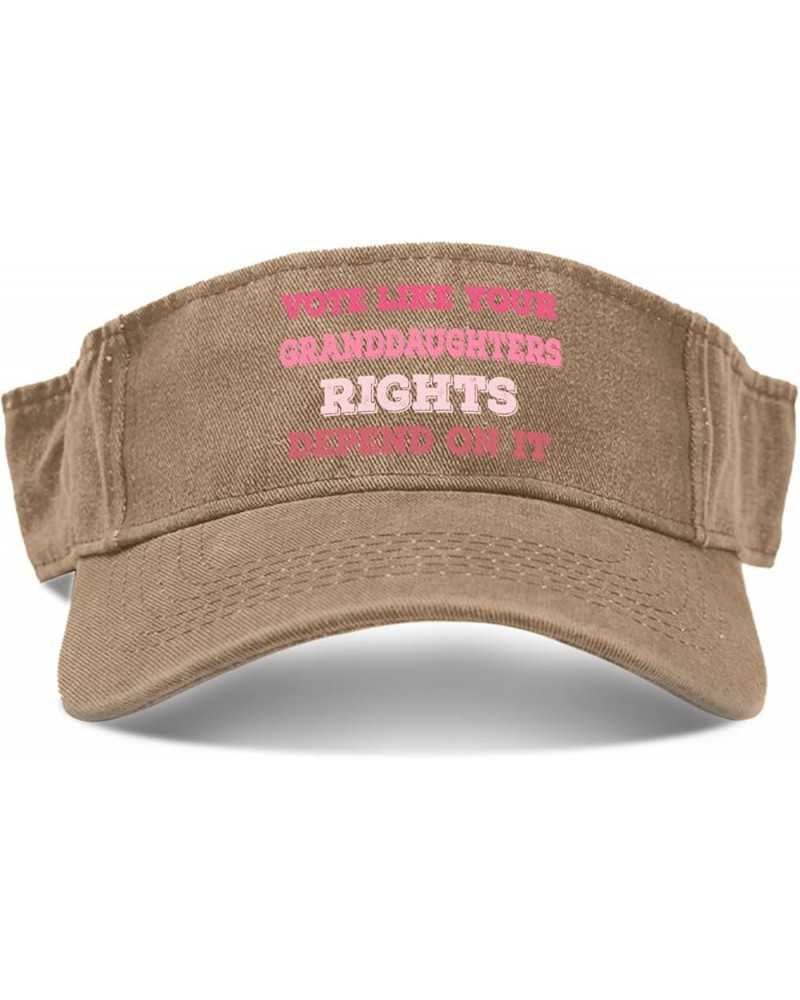 Vote Like Your Granddaughters Rights Depend On It Hat Visors for Women Baseball Caps Stylish Running Pigment Khaki $8.78 Visors