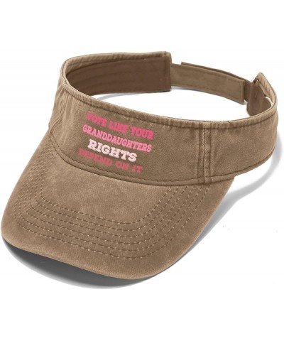 Vote Like Your Granddaughters Rights Depend On It Hat Visors for Women Baseball Caps Stylish Running Pigment Khaki $8.78 Visors