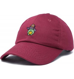 Sorcerer Frog Embroidered Cap Cotton Baseball Cute Cool Dad Hat Womens Maroon $13.20 Baseball Caps