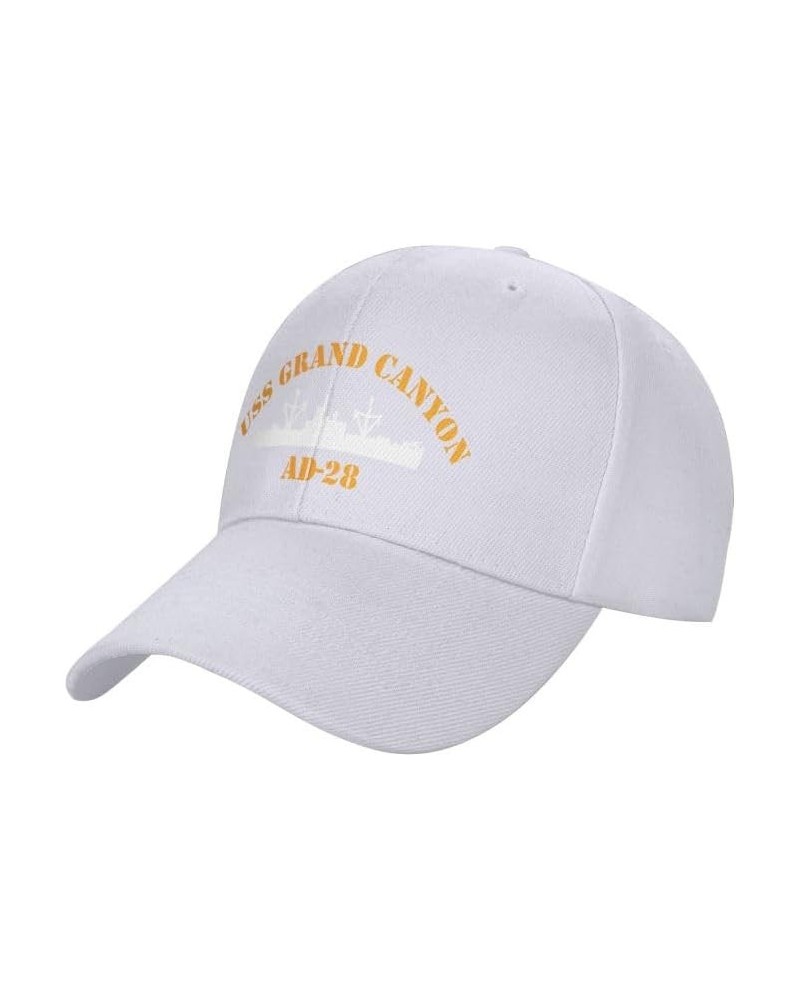 USS Grand Canyon Ad-28 Flag Denim Hats Baseball Caps Fisherman's hat Knitted hat White $18.50 Baseball Caps