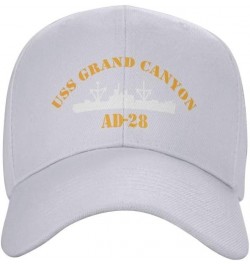 USS Grand Canyon Ad-28 Flag Denim Hats Baseball Caps Fisherman's hat Knitted hat White $18.50 Baseball Caps