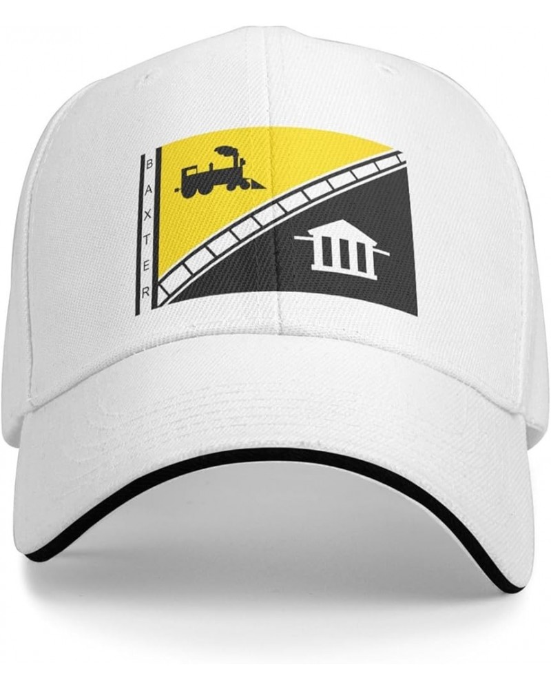 Flag of Baxter, Tennessee Baseball Cap Sandwich Brim Hats for Men Women Adjustable Caps White $11.25 Baseball Caps