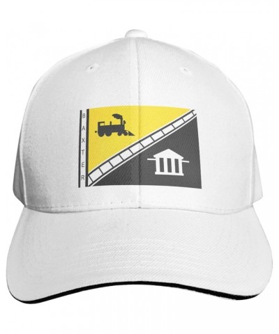 Flag of Baxter, Tennessee Baseball Cap Sandwich Brim Hats for Men Women Adjustable Caps White $11.25 Baseball Caps