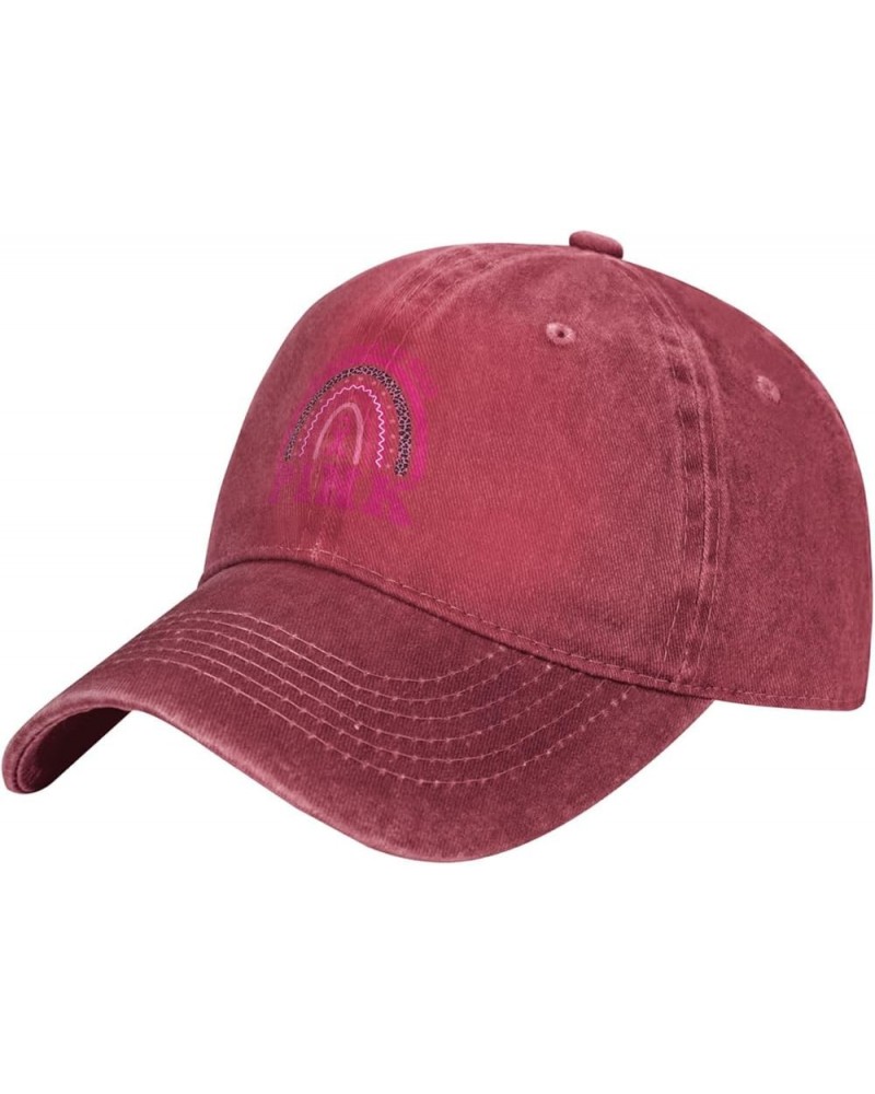 N October We Wear Pink Retro Baseball Cap for Women Men Baseball Hat Golf Dad Hats Red $9.56 Baseball Caps