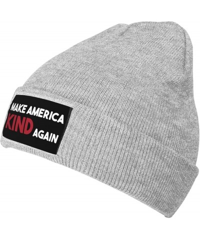 Winter Knit Hat Cap for Men Women, Make America Kind Again Unisex Beanie Hat Cuffed Skull Cap Warm Ski Hats Black Gray $6.62 ...